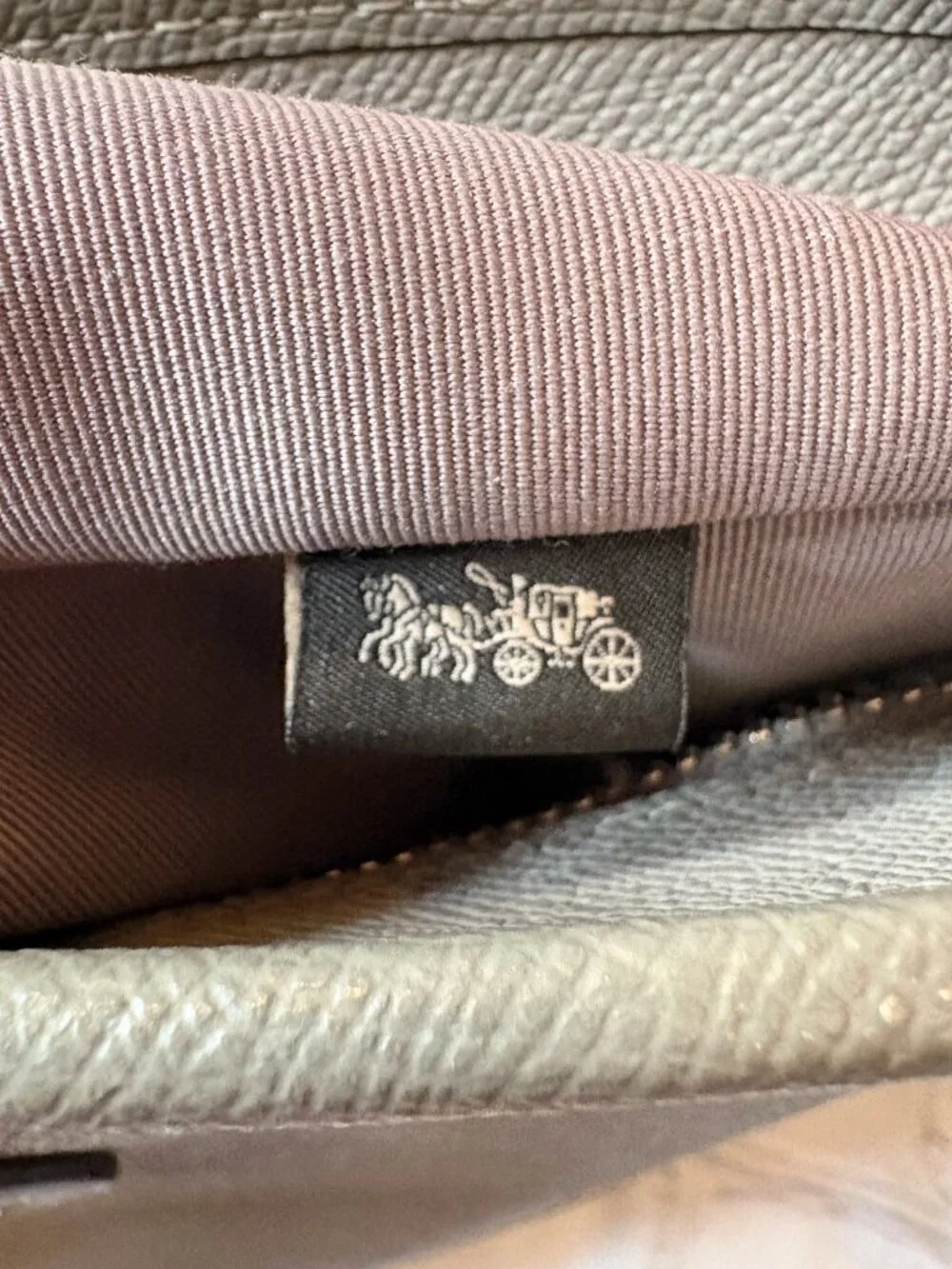 Coach City Zip Clasic Tote Gray Leather Shoulder bag